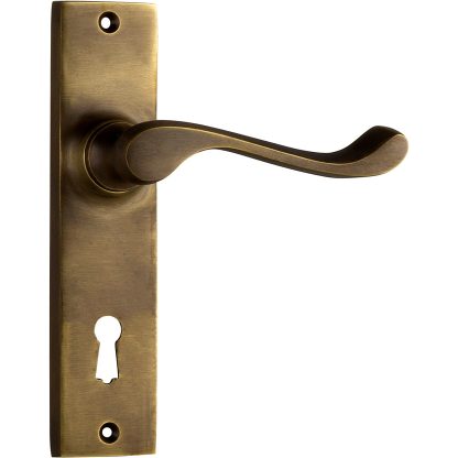 Tradco 0846 Fremantle Lever Lock Antique Brass 150x35mm 50mm(P)