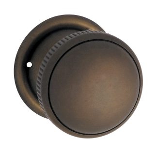 Tradco 0851 Mortice Knob Milled Edge Antique Brass 45mm 46mm(P)