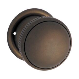 Tradco 0851 Mortice Knob Milled Edge Antique Brass 45mm 46mm(P)