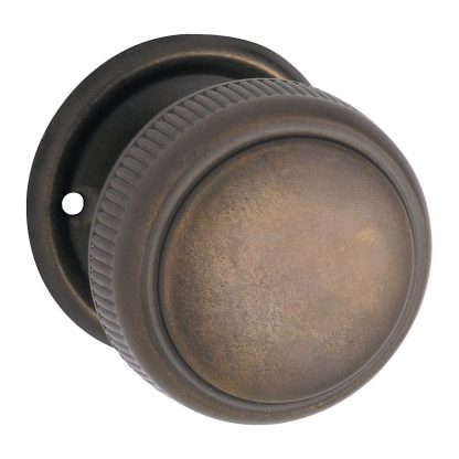 Tradco 0852 Mortice Knob Milled Edge Antique Brass 52mm 48mm(P)