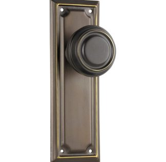 Tradco 0854 Edwardian Knob Passage Antique Brass 185x60mm