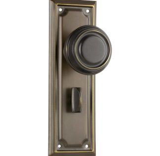 Tradco 0854P Edwardian Knob Privacy Antique Brass 185x60mm