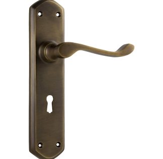 Tradco 0859 Windsor Lever Lock Antique Brass 200x45mm 60mm(P)