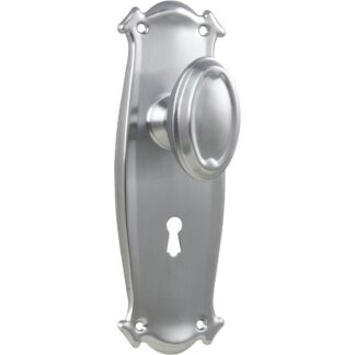 Tradco 0871 Bungalow Knob Lock Satin Chrome 197x68mm