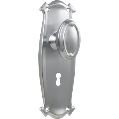 Tradco 0871 Bungalow Knob Lock Satin Chrome 197x68mm