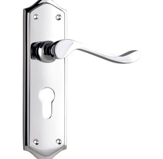 Tradco 0874E Henley Lever Euro Chrome Plate 180x50mm 58mm(P)