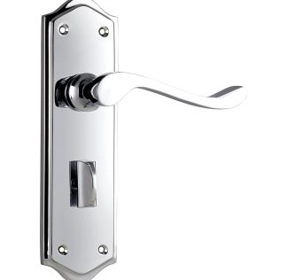 Tradco 0874P Henley Lever Privacy Chrome Plate 180x50mm 58mm(P)
