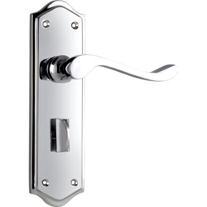 Tradco 0874P Henley Lever Privacy Chrome Plate 180x50mm 58mm(P)