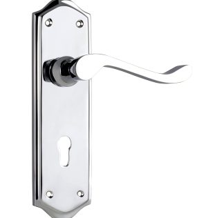 Tradco 0875 Henley Lever Lock Chrome Plate 180x50mm 58mm(P)