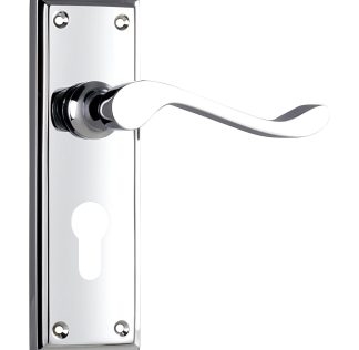 Tradco 0876E Camden Lever Euro Chrome Plate 152x50mm 60mm(P)