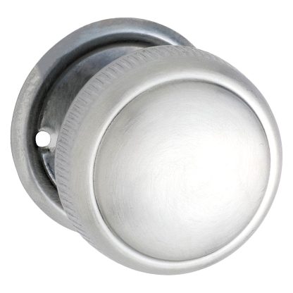 Tradco 0889 - Mortice Knob Milled Edge - Satin Chrome - 52mm