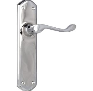 Tradco 0890 Windsor Lever Passage Chrome Plate 200x45mm 60mm(P)