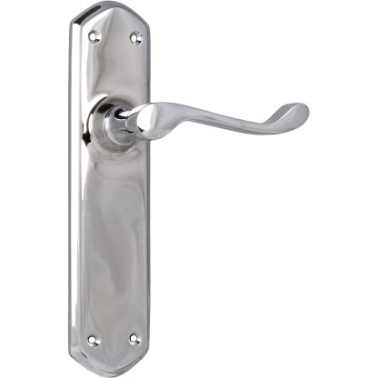 Tradco 0890 Windsor Lever Passage Chrome Plate 200x45mm 60mm(P)