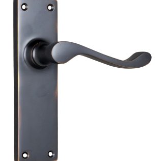 Tradco 0902 Door Lever Victorian Latch Antique Copper