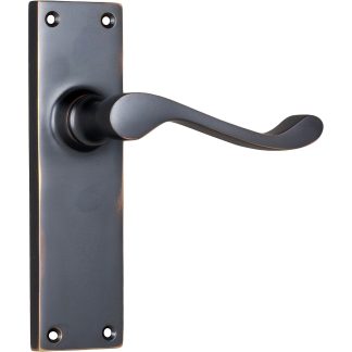 Tradco 0902 Door Lever Victorian Latch Antique Copper