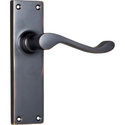 Tradco 0902 Door Lever Victorian Latch Antique Copper