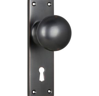 Tradco 0906 Door Knob Victorian Lock Antique Copper