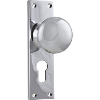 Tradco 0910E Door Knob Victorian Euro Chrome Plated