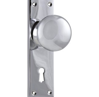 Tradco 0911 Door Knob Victorian Lock Chrome Plated