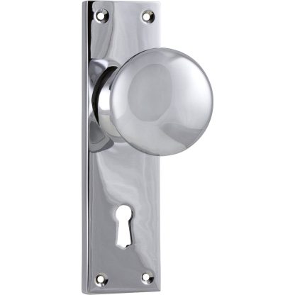 Tradco 0911 Door Knob Victorian Lock Chrome Plated