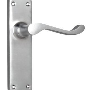 Tradco 0912 Door Lever Victorian Latch Satin Chrome