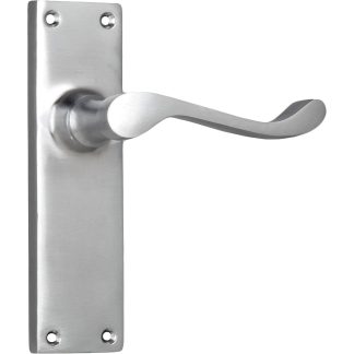 Tradco 0912 Door Lever Victorian Latch Satin Chrome
