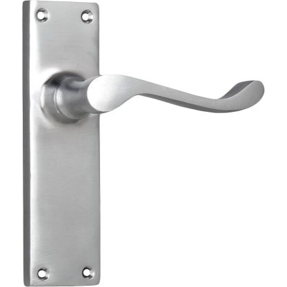 Tradco 0912 Door Lever Victorian Latch Satin Chrome