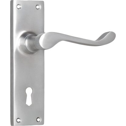 Tradco 0913 Door Knob Victorian Lock Satin Chrome