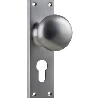 Tradco 0915E Door Knob Victorian Euro Satin Chrome