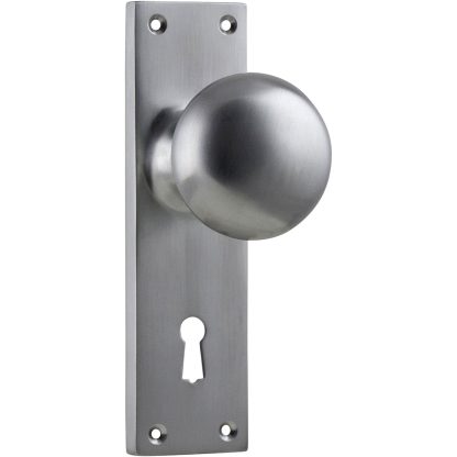 Tradco 0916 Door Knob Victorian Lock Satin Chrome