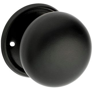 Tradco 0930 Mortice Knob Plain Matt Black 54mm