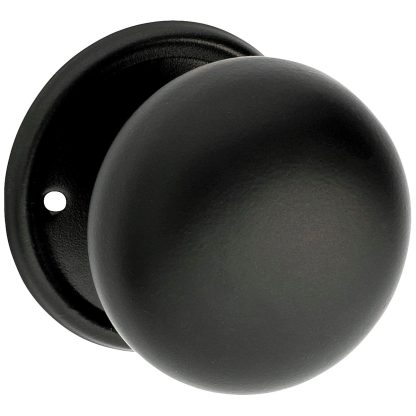 Tradco 0930 Mortice Knob Plain Matt Black 54mm