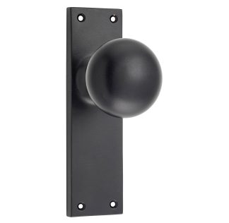 Tradco 0959 Door Knob Victorian Latch Matt Black