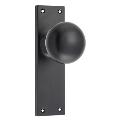 Tradco 0959 Door Knob Victorian Latch Matt Black