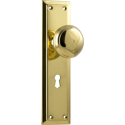 Tradco 0982 Richmond Knob Lock Polished Brass 200x50mm
