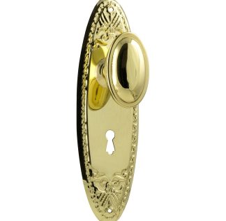 Tradco 0987 Fitzroy Knob Lock Polished Brass 205x63mm