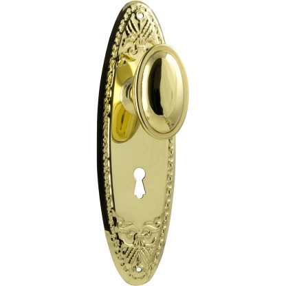Tradco 0987 Fitzroy Knob Lock Polished Brass 205x63mm