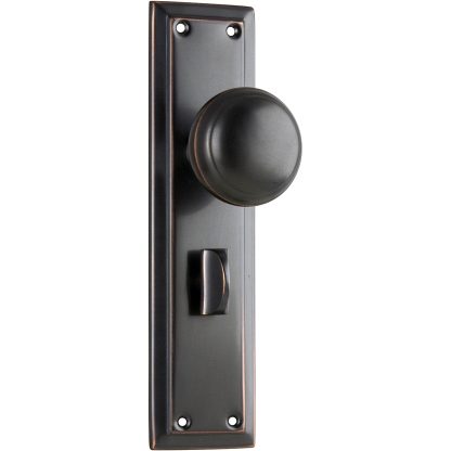 Tradco 0991P - Richmond Knob Privacy - Antique Copper - 200x50mm