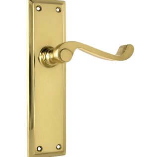 Door Lever Milton Latch Polished Brass