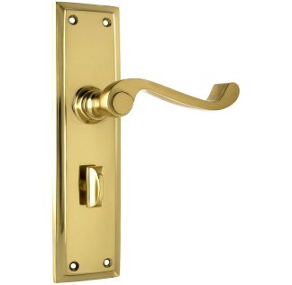 Door Lever Milton Privacy Polished Brass