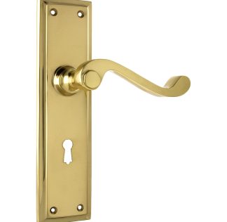 Door Lever Milton Lock Polished Brass