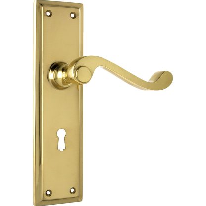 Door Lever Milton Lock Polished Brass