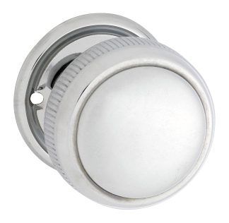Tradco 1009 Mortice Knob Milled Edge Chrome Plate 52mm 48mm(P)