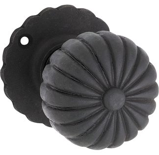Tradco 1012 Fluted Mortice Knob Antique Finish 55mm with 60mm Backplate