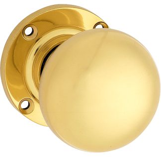 1020 - Victorian Mortice Knob 57mm - Polished Brass - 68mm(P)