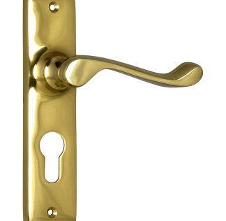 1025E Fremantle Lever Euro Tradco. Polished Brass - 150x35mm - 50mm(P)