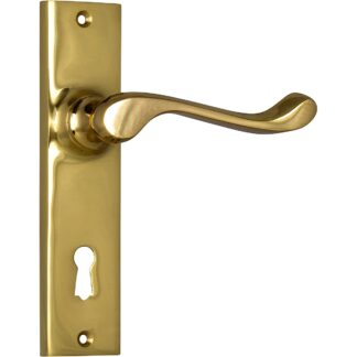 1026 - Fremantle Lever Lock, Tradco - Polished Brass - 150x35mm - 50mm(P)