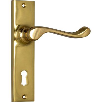1026 - Fremantle Lever Lock, Tradco - Polished Brass - 150x35mm - 50mm(P)