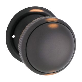 Tradco 1032 Door Knob Mortice Milled Edge Antique Copper D45xP46mm BP45mm