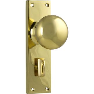 Tradco 1035P Door Knob Victorian Privacy Polished Brass